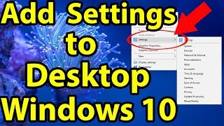 How to add Settings to the desktop context menu on Windows 10 [upl. by Karalynn]