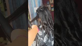 How to Curls with a Straightner  Flat Iron Curls shorts [upl. by Maclaine283]