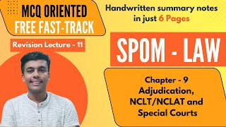 SPOM LAW  Chapter9  NCLTNCLAT SPECIAL COURTS and ADJUDICATION  Law fasttrack revision [upl. by Anaynek]