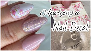 How To Apply Water Decals With A Stamper  Encapsulated Glitter In Gel Polish [upl. by Nulubez]