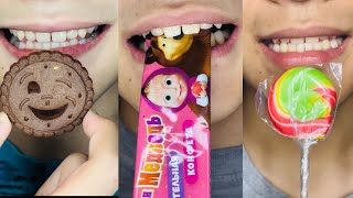 Most Relaxing Candy Chewing Sounds of the Day BAKO ASMR [upl. by Tertius]