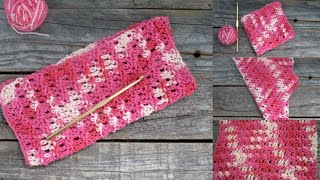 Easy Floret Stitch Crochet Tutorial Left Handed [upl. by Ahseik]