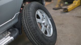 Mitsubishi Adventure GLX 2016  Change Tires  Wheelmasters Cebu [upl. by Cramer]