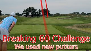 Breaking 60 Challenge Using NEW Putters Caliber Golf  AWESOME COURSE [upl. by Katuscha]