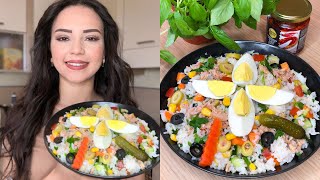 👌Salade de riz au thonسلاطة روز بالتن صيافي خفيفة دبارة للي ماعينوش في الكوجينة صحية وبنة على بنة👌 [upl. by Merkley211]