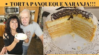 TORTA PANQUEQUE NARANJA FACIL Y DELICIOSA [upl. by Barbara-Anne581]