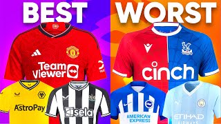 BRUTALLY Rating EVERY Premier League Home Kit 2324 [upl. by Ahsekram]