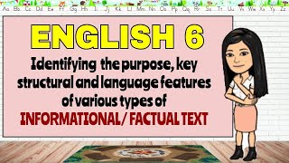 English 6 Quarter 2 Week 1 Various Types of Informational Factual Text [upl. by Lori174]