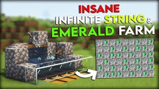 Minecraft Easy Automatic String  Emerald Farm 121 [upl. by Map862]