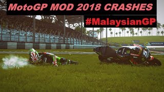 MotoGP 2018 Mod  Crash Compilation  PC GAMEPLAY  TV REPLAY MotoGP [upl. by Aicnarf134]