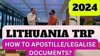 Lithuania TRP 2024 How to APOSTILLELEGALISE Documents Your Visa Mate Youtube Lithuania TRP [upl. by Eleaffar]