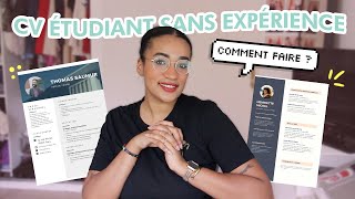 Comment faire un CV pour un JOB ÉTUDIANTS Stage alternance   Avec paspeu dexpérience [upl. by Nathan]