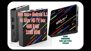 H96 max Rk3328 4GB Ram 32GB STOREG HINDI UNBOXING BY hello apk tircs [upl. by Seuqram]