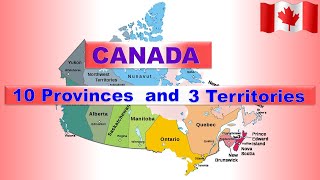 Canada Provinces and territories List  list of Provinces and territories of Canada [upl. by Enilreug393]