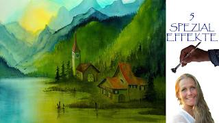 5 easy HACKS in watercolor  mountainsBerge [upl. by Orpheus]