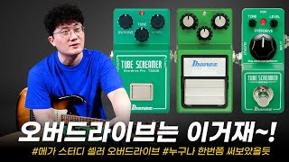 오버드라이브의 기준 IBANEZ 튜브스크리머 시리즈를 모아봤습니다 TS808 vs TS9 vs TS MINI [upl. by Nnylahs877]