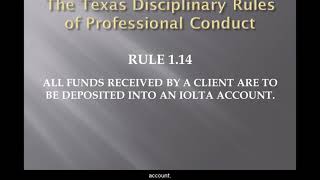 2 The Texas Disciplianry Rules of Professional Conduct [upl. by Assiran542]