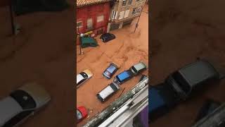 Utiel Valencia in Spain today flashflood neiperte flood news floods floodspain weather fyp [upl. by Tallbot]