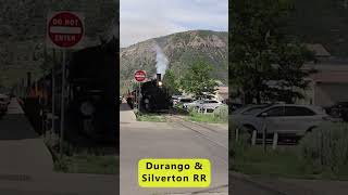 Beautiful Steam Whistle on the Durango and Silverton Railroad shorts [upl. by Ayotaj889]