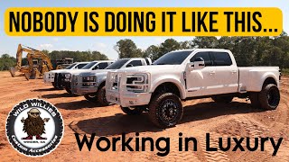 THE BEST Super Duty CUSTOM Work Fleet Ive EVER SEEN [upl. by Nnaeus]