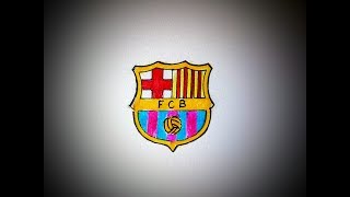 Speed Drawinh of FCBARCELONA Logo [upl. by Araccat]