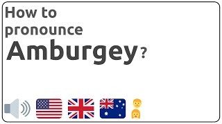 How to pronounce Amburgey in english [upl. by Neely]