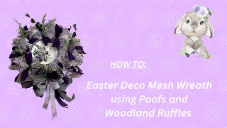 Easter Bunny Deco Mesh Wreath Crafting with HWM Mama Sue and Bella How to [upl. by Tzong]