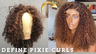 HOW TO REVAMP AND DEFINE PIXIE CURLS  FACTORY CURL PATTERN TUTORIAL [upl. by Nameloc]