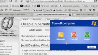 How to Enable or Disable hibernation in Windows XP [upl. by Nilrah]