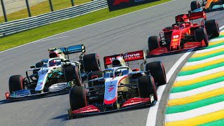 3 WAY CHAMPIONSHIP DECIDER RAIN CAUSES CHAOS  F1 2020 MY TEAM CAREER Part 114  S6 Finale [upl. by Coretta]