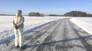 Ice skating on Lake Mälaren  Sweden [upl. by Arihday745]