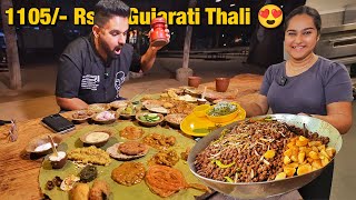 1105 Rs देसी Gujarati थाली 😍 70 Items Ahmedabad FOOD amp Tim Cooks Favorite Food Place in INDIA [upl. by Ellette728]