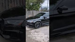 Audi RS3 is getting Compustar Pro R3 2way LED 2 miles remote start [upl. by Cave]