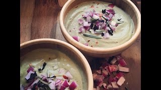 Creamy Parsnip Mushroom Soup raw vegan A SURPRISE [upl. by Oam673]