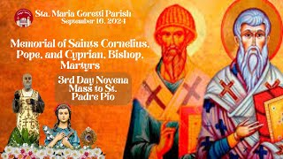 September 16 2024  Memorial of Saints Cornelius Pope and Cyprian Bishop Martyrs [upl. by Noyr]