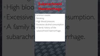 Subarachnoid Hemorrhage common causes science anatomy medicine [upl. by Halima301]