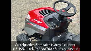 Castelgarden Zitmaaier 108cm 2 cilinder Vtwin Hydrostaat maaitractor [upl. by Wiseman]