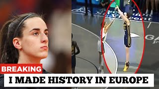 Caitlin Clark BREAKS Impossible RECORDS In Her FIRST GAME in The EUROPEAN LEAGUE WNBA Fans Go WILD [upl. by Enaej730]