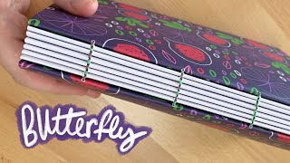 Butterfly Japanese 4Needle Bookbinding Tutorial [upl. by Quick575]