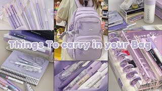 things you should keep in your school bag ♡  school bags essentials [upl. by Charlotte]