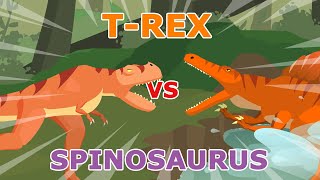 TRex vs Spinosaurus  Jurassic Park  Stop Motion [upl. by Renaud691]