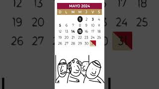 Calendario Escolar Mayo [upl. by Nitsraek]