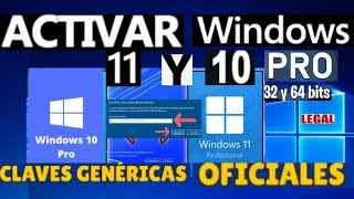 ✅Cómo ACTIVAR WINDOWS 10 y 11  con CLAVES GENERICAS OFICIALES DE FORMA LEGAL EN 2024 [upl. by Cadmarr10]