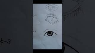 Easy eye drawing drawing easy art stepbystep trending youtubeshorts sketch shorts [upl. by Pietrek]