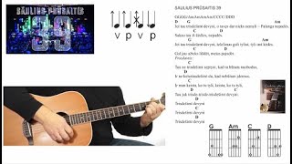 Saulius Prūsaitis  39  RITMAS  AKORDAI 🎸 Mokomės groti gitara [upl. by Anomer741]