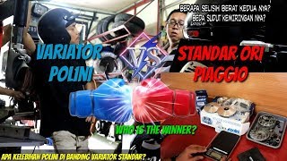 Polini maxi hi speed VS variator standar ori piaggio [upl. by Adnole]