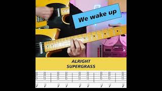 ALRIGHT  SUPERGRASS  GUITAR LESSON [upl. by Novy]