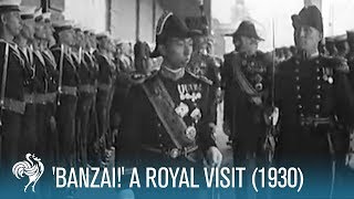 Japanese Prince Visits British Royal Family Banzai 1930  British Pathé [upl. by Merridie]