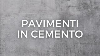 Pavimenti in cemento trattali bene [upl. by Wallford249]