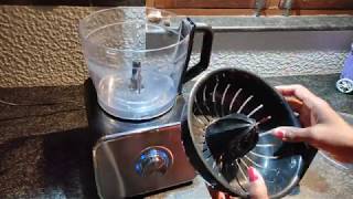 Inalsa food processor  how to use juicer attachment [upl. by Sad487]